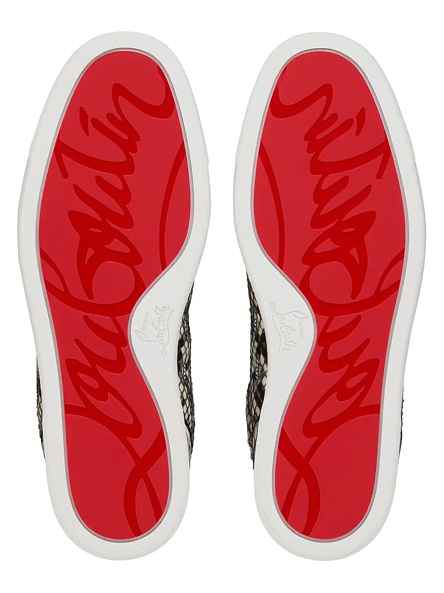 Christian Louboutin Men's Louis Junior Python Leather Sneakers | Thumbnail 5 Christian Louboutin Men's Louis Junior Python Leather Sneakers | Thumbnail 5