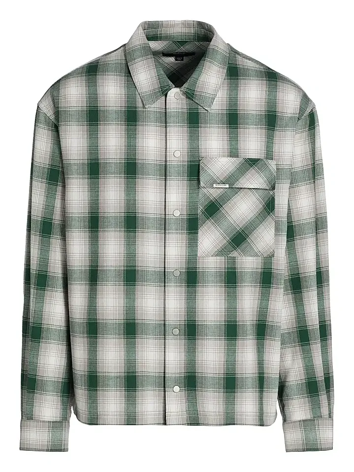 Men's Plaid Waffle Cotton Flannel Shirt