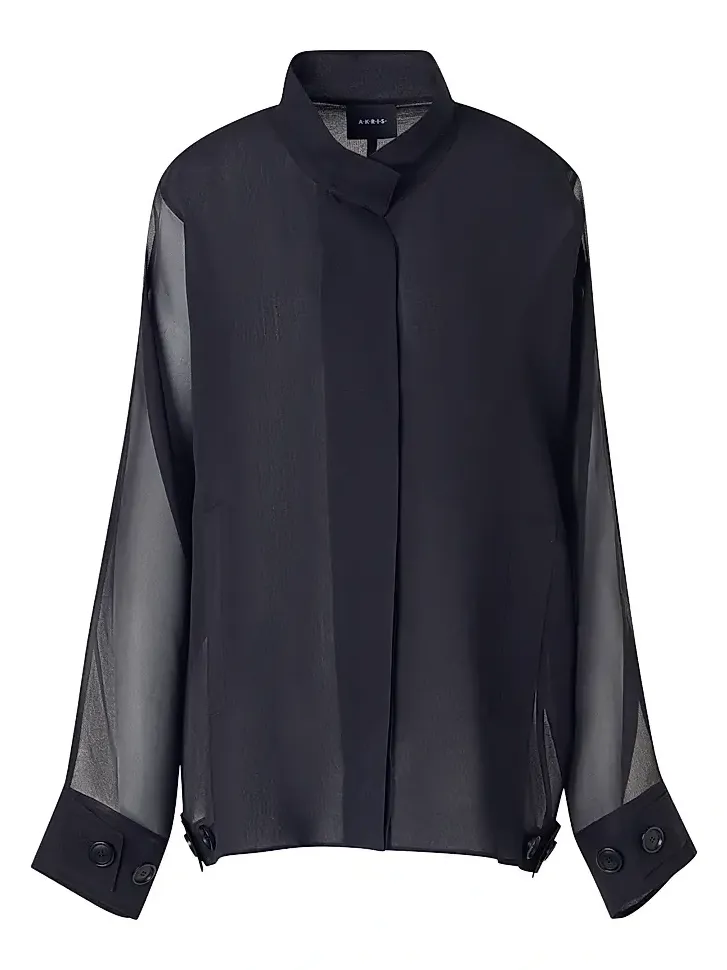 Akris Women's Silk Organza Oversized Shirt