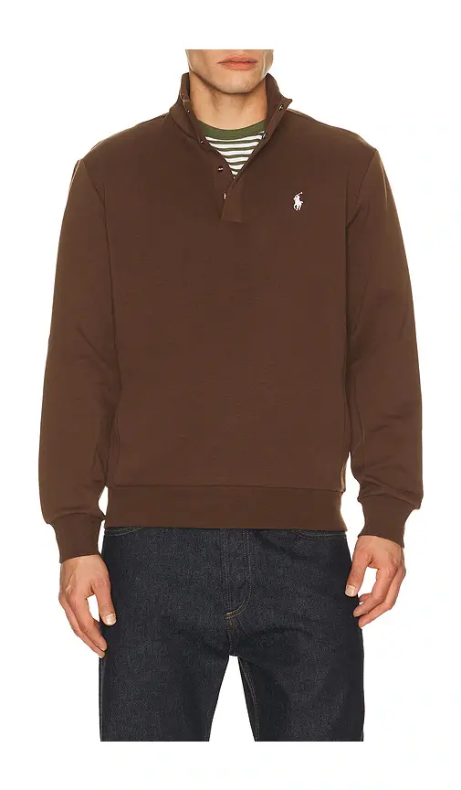 Polo Ralph Lauren Long Sleeve Double Knit Tech Snap Mocknock Pullover | Image 1 Polo Ralph Lauren Long Sleeve Double Knit Tech Snap Mocknock Pullover | Image 1
