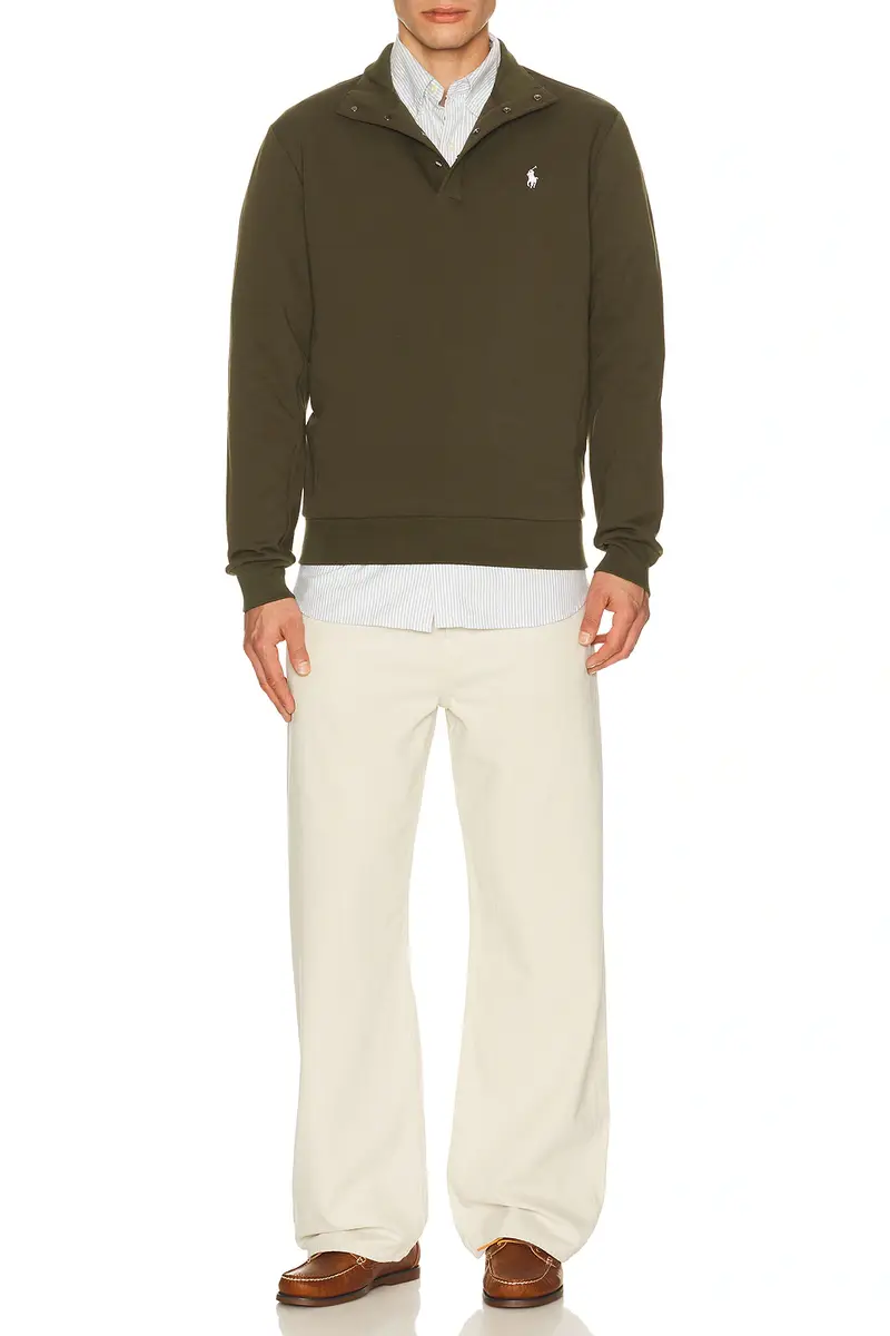 Polo Ralph Lauren Long Sleeve Double Knit Tech Snap Mocknock Pullover | Thumbnail 5