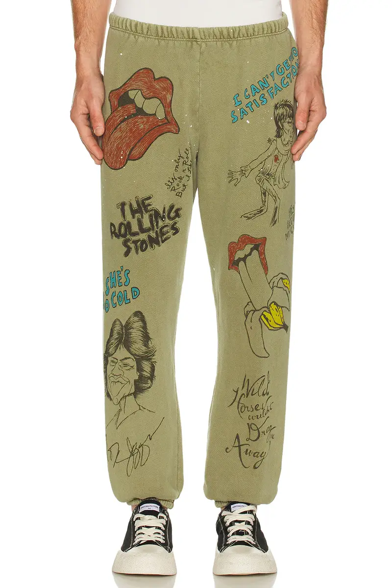 Madeworn Rolling Stones Sketch P.E. Sweatpants