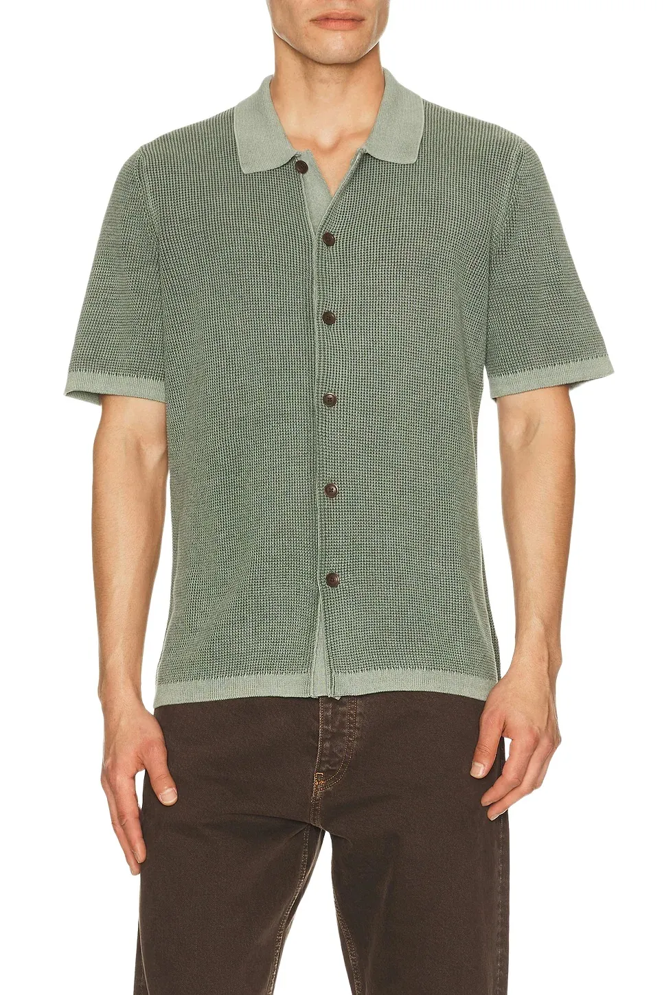Short Sleeve Sunwashed Knitted Shirt