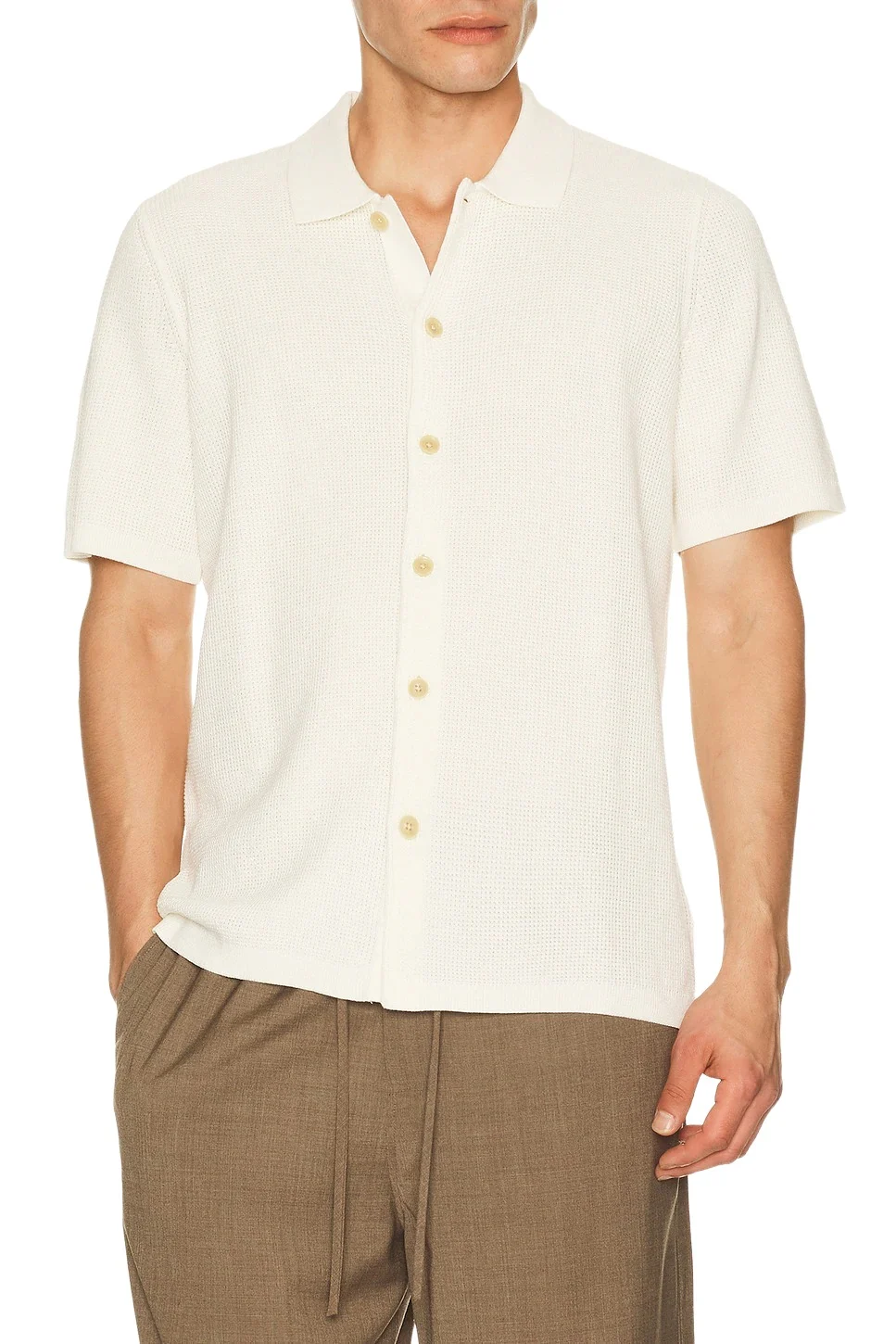 Short Sleeve Sunwashed Knitted Shirt Short Sleeve Sunwashed Knitted Shirt