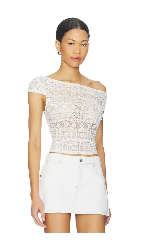 Abrand Little Miss Lace Tee | Thumbnail 2 Abrand Little Miss Lace Tee | Thumbnail 2