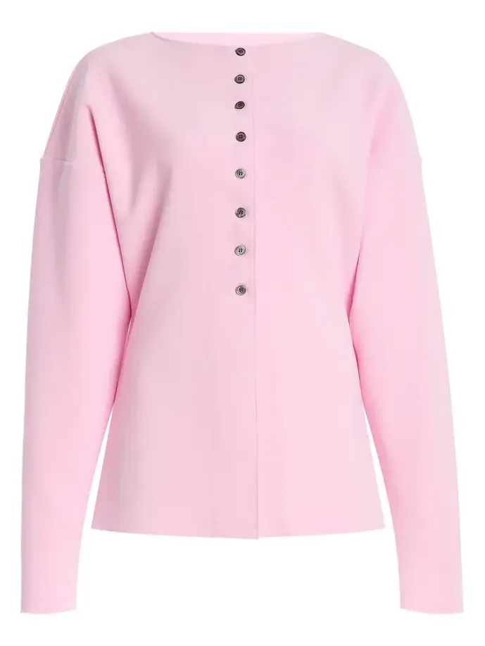 BIRROT Exclusive Lay2 Boatneck Crepe Cardigan