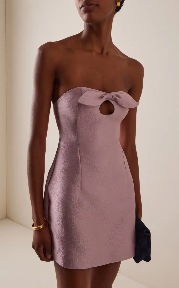 BERNADETTE Charlotte Bow-Detailed Mini Dress | Thumbnail 3 BERNADETTE Charlotte Bow-Detailed Mini Dress | Thumbnail 3