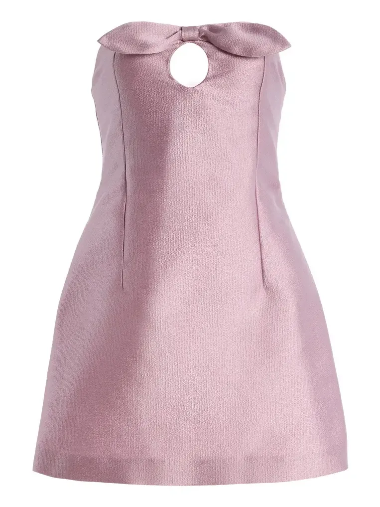 Charlotte Bow-Detailed Mini Dress Charlotte Bow-Detailed Mini Dress