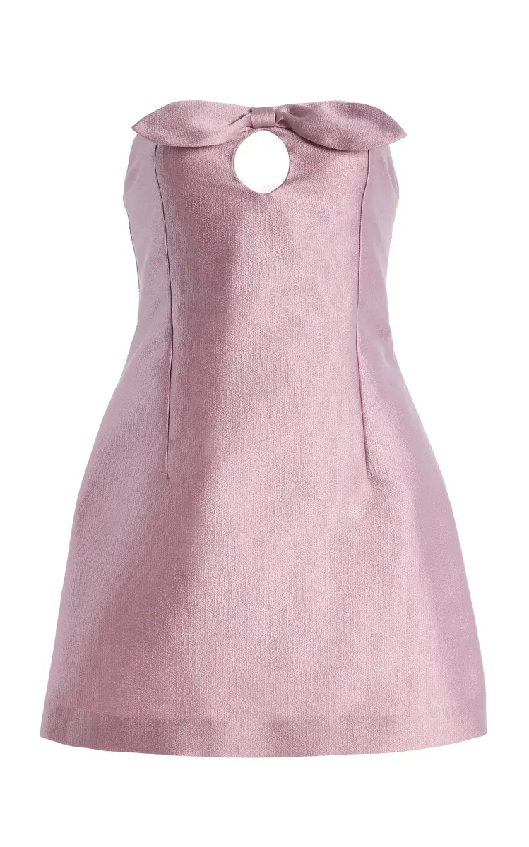 Charlotte Bow-Detailed Mini Dress