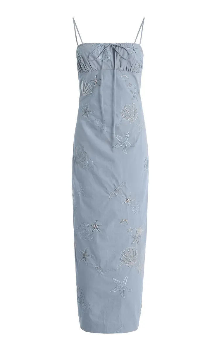 BERNADETTE Riri Embroidered Cotton Midi Dress | Image 1 BERNADETTE Riri Embroidered Cotton Midi Dress | Image 1