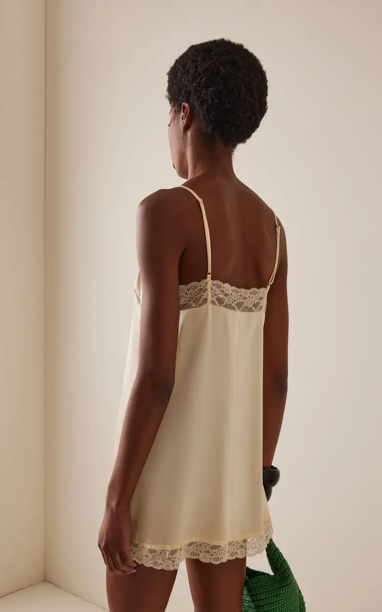 ELCE Pietra Lace-Trimmed Satin Mini Dress | Thumbnail 4 ELCE Pietra Lace-Trimmed Satin Mini Dress | Thumbnail 4