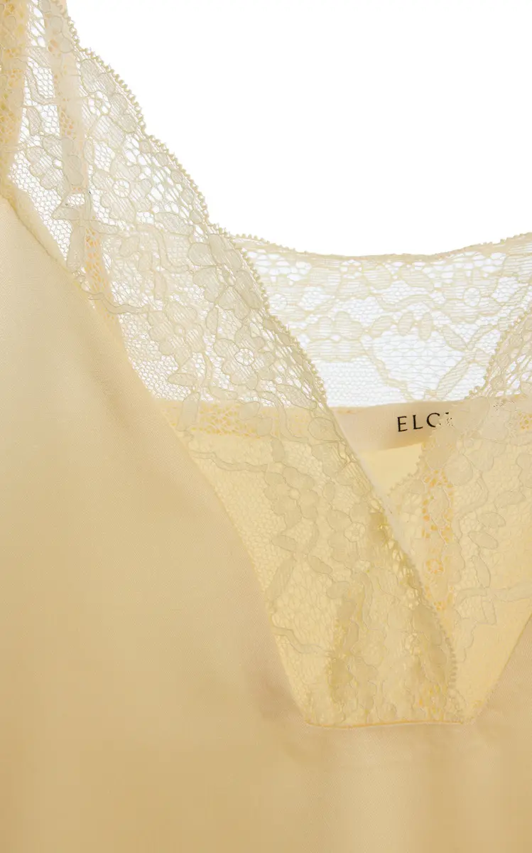ELCE Pietra Lace-Trimmed Satin Mini Dress | Thumbnail 5 ELCE Pietra Lace-Trimmed Satin Mini Dress | Thumbnail 5