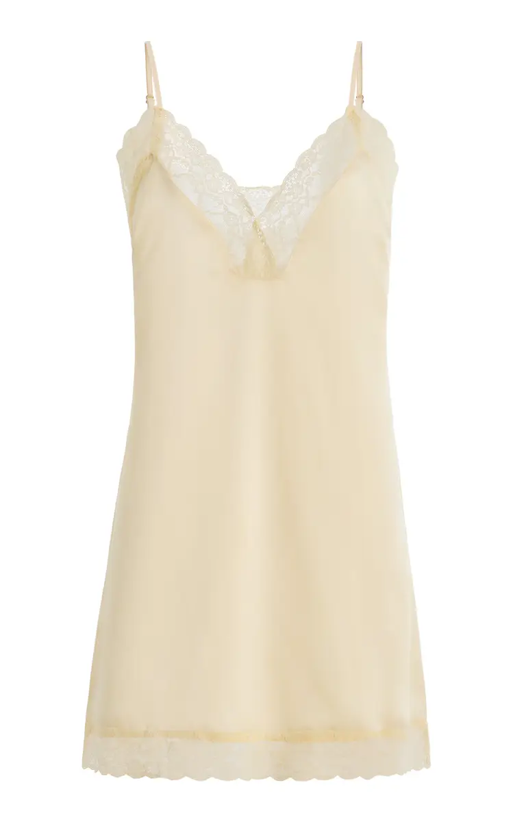 ELCE Pietra Lace-Trimmed Satin Mini Dress | Thumbnail 7 ELCE Pietra Lace-Trimmed Satin Mini Dress | Thumbnail 7