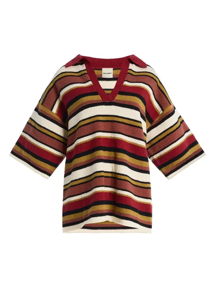 Striped Cotton-Linen Knit Shirt Striped Cotton-Linen Knit Shirt
