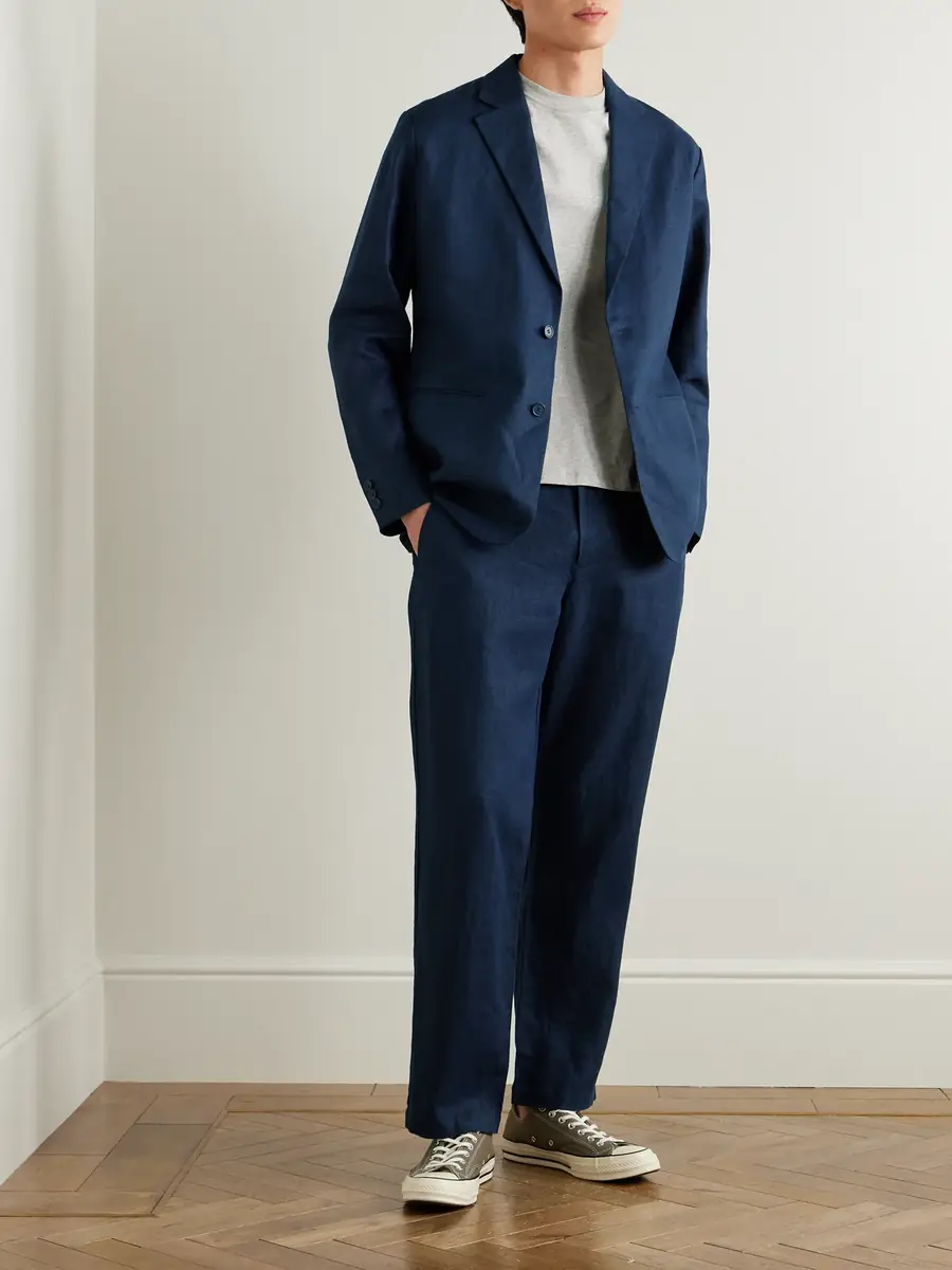 NN07 Aden 1454 Straight-Leg Woven Linen Trousers - Men | Thumbnail 2 NN07 Aden 1454 Straight-Leg Woven Linen Trousers - Men | Thumbnail 2