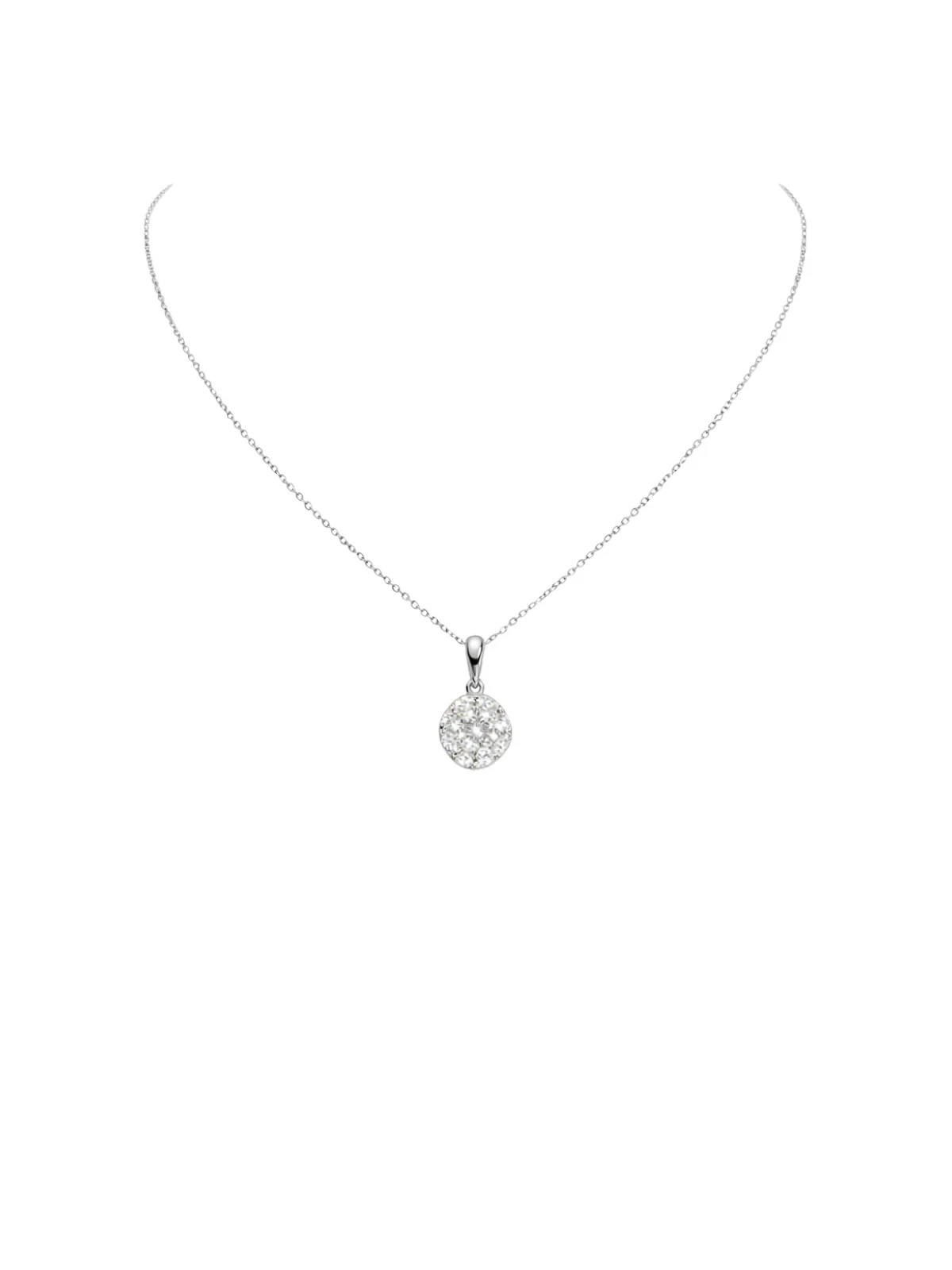 1.13ct Diamond 18K Gold Solitaire Necklace