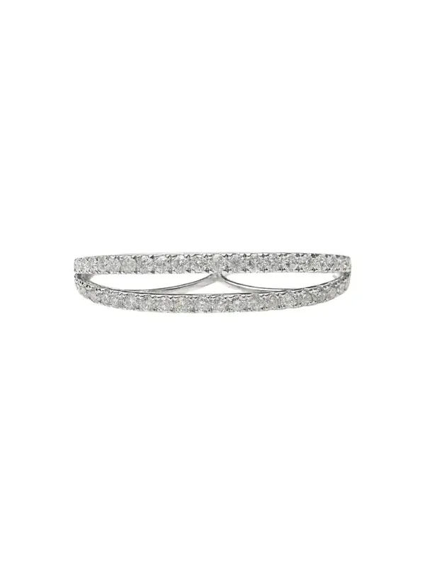 1.55ct Diamond 18K Gold Double Ring
