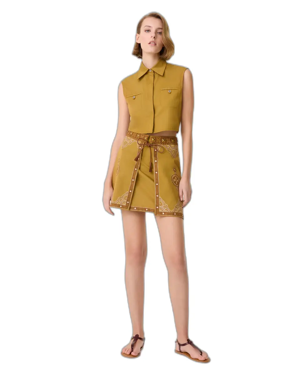 Emporio Sirenuse Asia Skirt with Mojave Embroidery | Image 1 Emporio Sirenuse Asia Skirt with Mojave Embroidery | Image 1