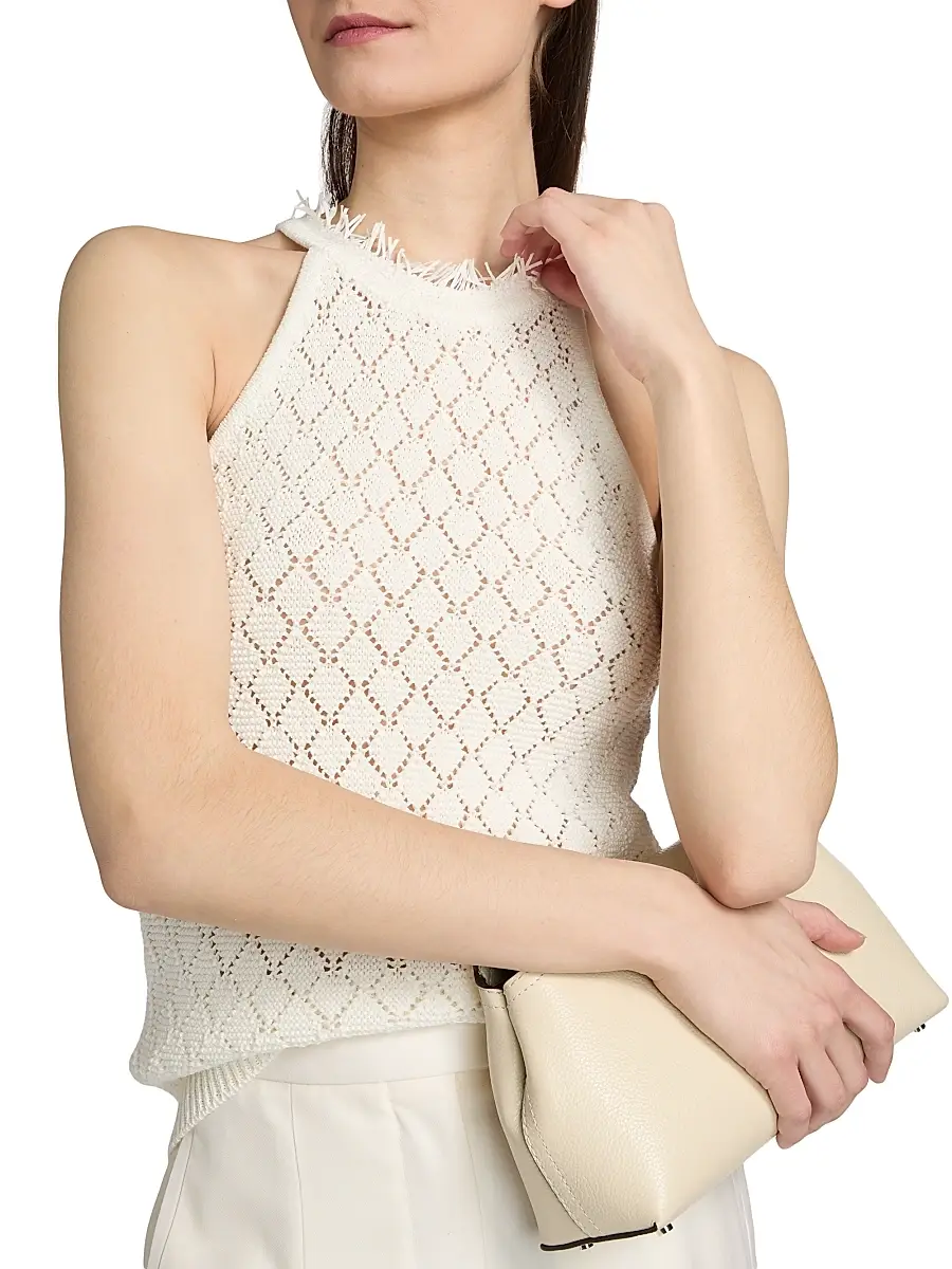 Kobi Halperin Women's Kristin Fringe Collar Cotton-Blend Sleeveless Sweater | Thumbnail 6 Kobi Halperin Women's Kristin Fringe Collar Cotton-Blend Sleeveless Sweater | Thumbnail 6