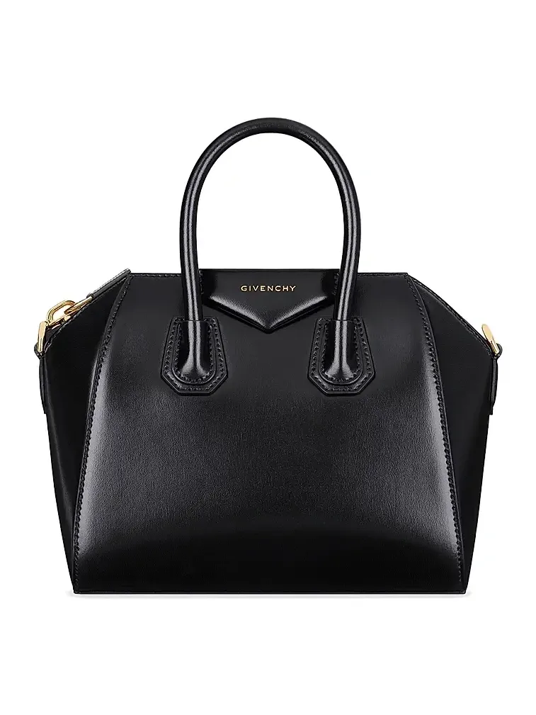 Women's Mini Antigona Top Handle Bag in Box Leather - Black Women's Mini Antigona Top Handle Bag in Box Leather - Black