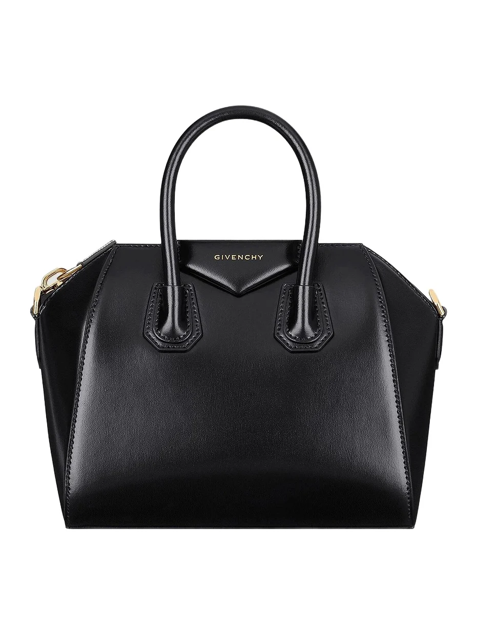 Women's Mini Antigona Top Handle Bag in Box Leather - Black Women's Mini Antigona Top Handle Bag in Box Leather - Black