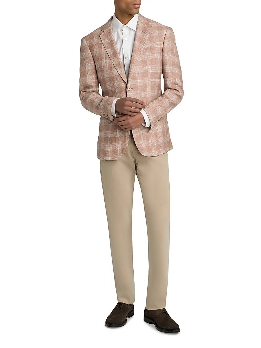 Emporio Armani Men's Plaid Wool Sport Coat | Thumbnail 2