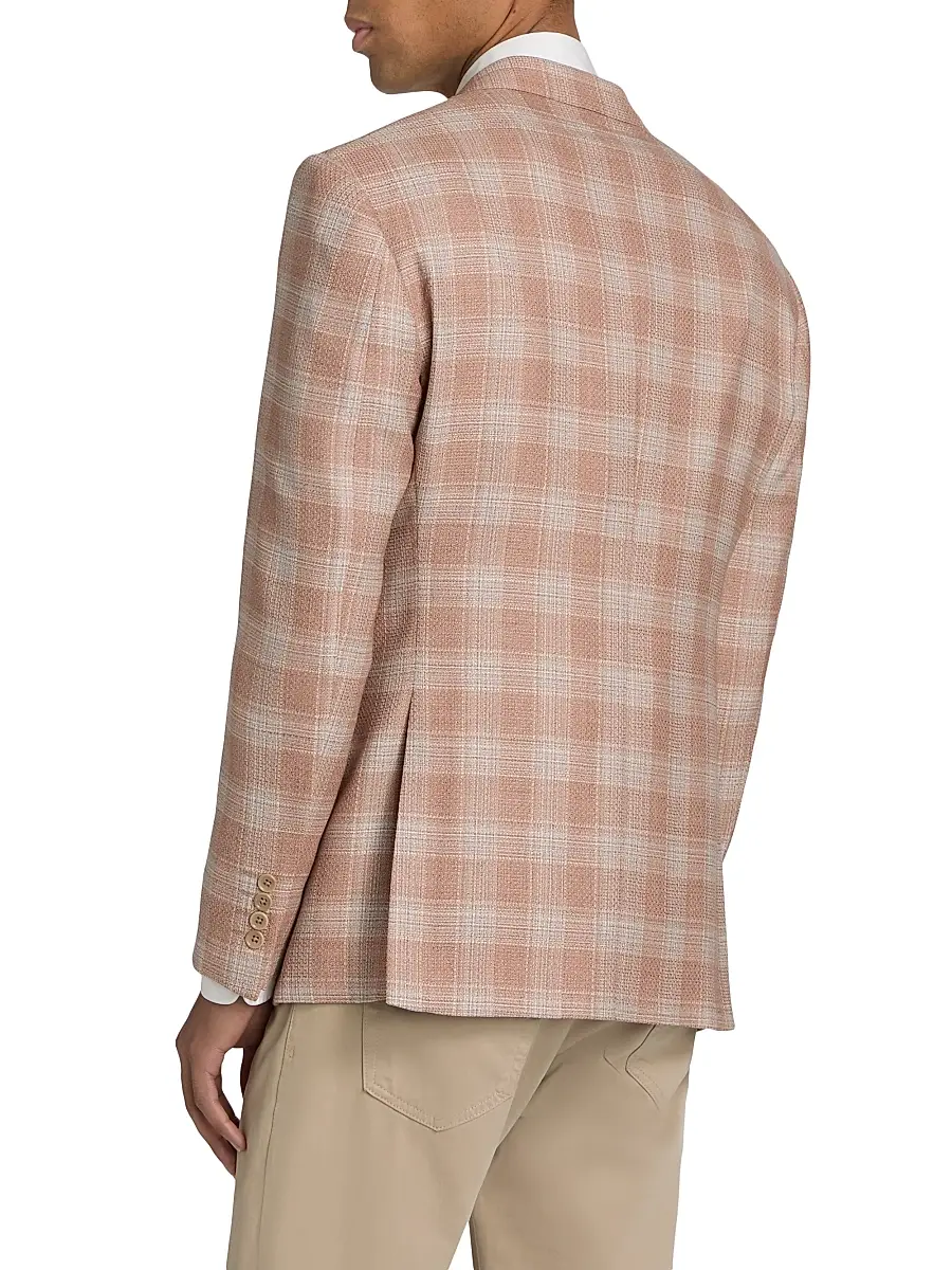 Emporio Armani Men's Plaid Wool Sport Coat | Thumbnail 5