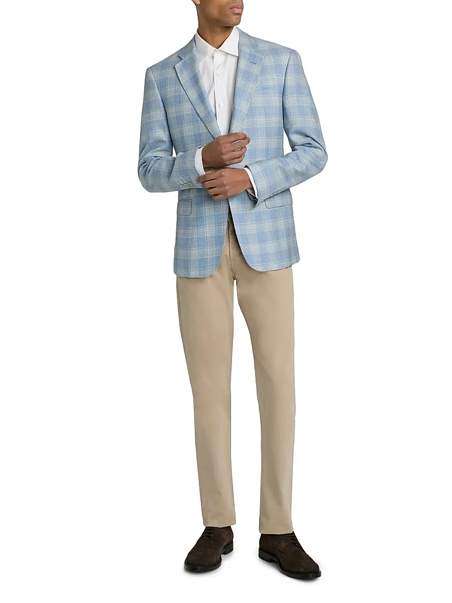 Emporio Armani Men's Plaid Wool Sport Coat | Thumbnail 2 Emporio Armani Men's Plaid Wool Sport Coat | Thumbnail 2