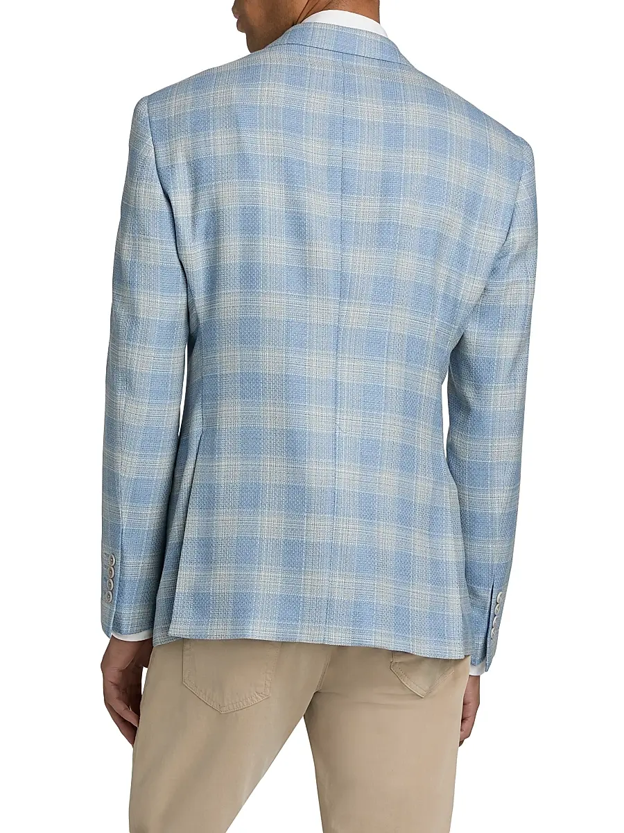 Emporio Armani Men's Plaid Wool Sport Coat | Thumbnail 5 Emporio Armani Men's Plaid Wool Sport Coat | Thumbnail 5
