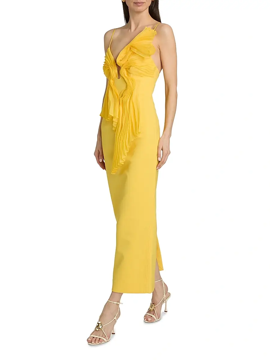 ACLER Women's Ellicombe Organza Pleat Midi-Dress | Thumbnail 2 ACLER Women's Ellicombe Organza Pleat Midi-Dress | Thumbnail 2
