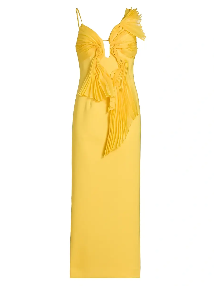 ACLER Women's Ellicombe Organza Pleat Midi-Dress