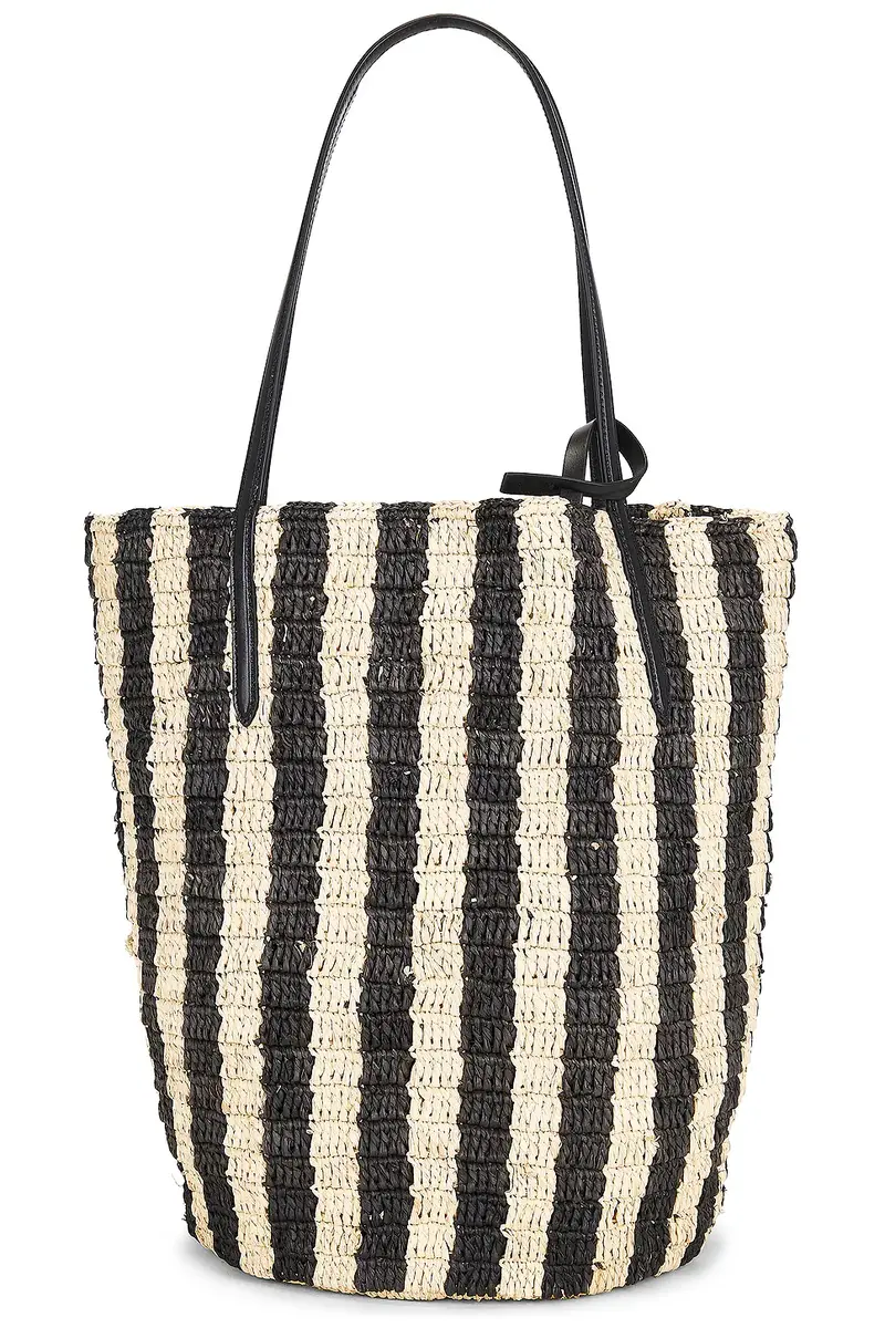 Valentino Garavani Crochet Raffia VLogo Signature Bucket Bag | Thumbnail 3 Valentino Garavani Crochet Raffia VLogo Signature Bucket Bag | Thumbnail 3