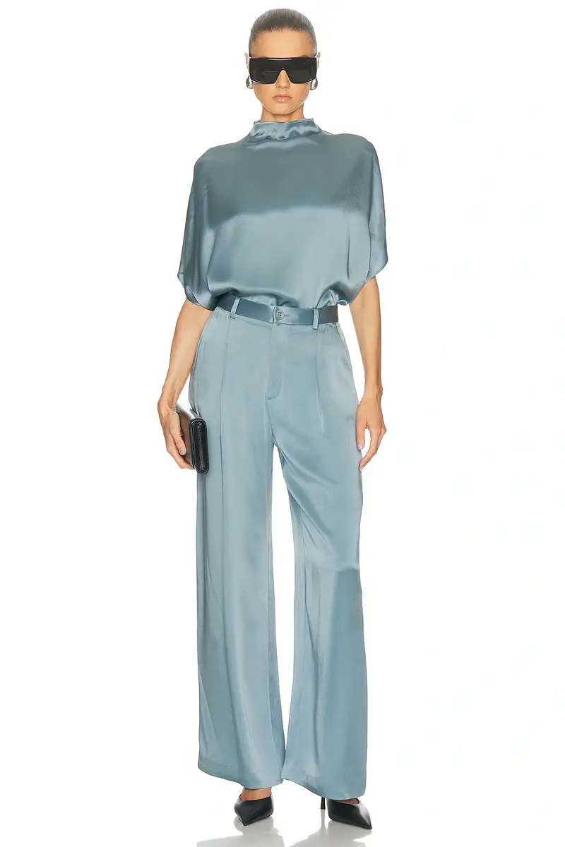 Lapointe Satin Cape Tee | Thumbnail 4 Lapointe Satin Cape Tee | Thumbnail 4