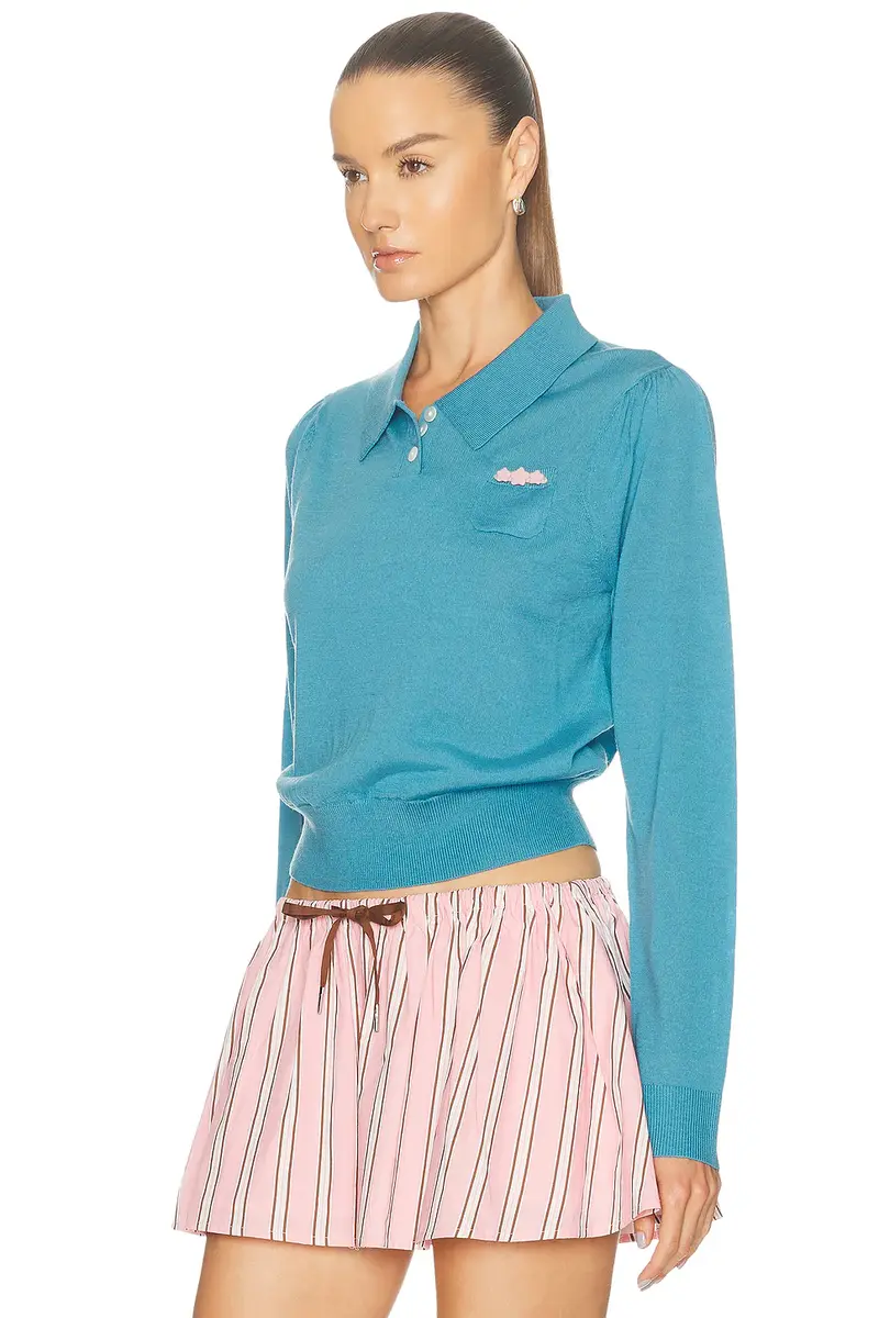 Sandy Liang Polo Sweater | Thumbnail 2 Sandy Liang Polo Sweater | Thumbnail 2