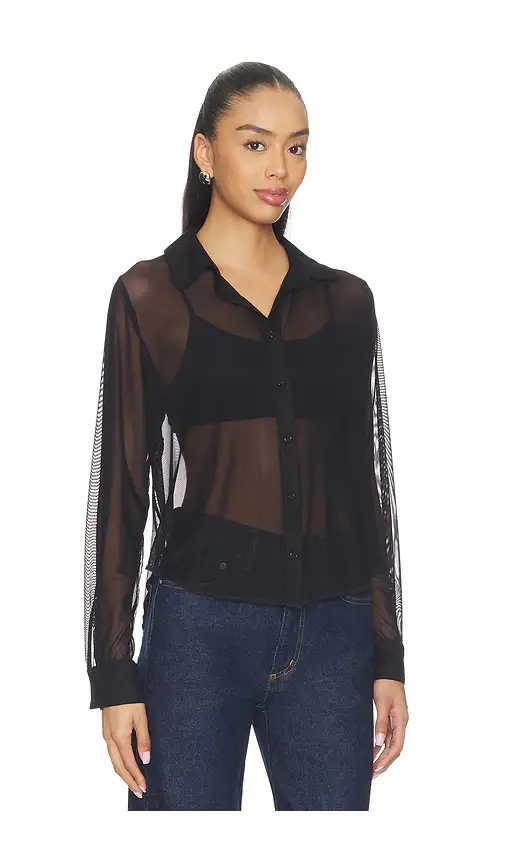 Michael Lauren Alameda Mesh Long Sleeve Button Up | Thumbnail 2