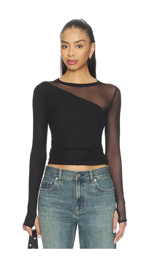 Michael Lauren Solita Long Sleeve Asymmetrical Top | Image 1 Michael Lauren Solita Long Sleeve Asymmetrical Top | Image 1