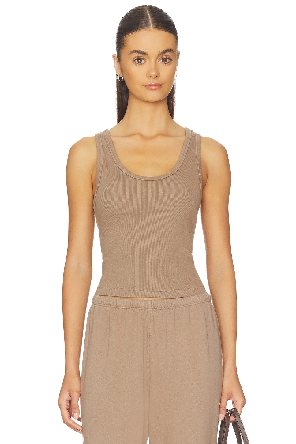 perfectwhitetee Structured Rib Bra Friendly Tank