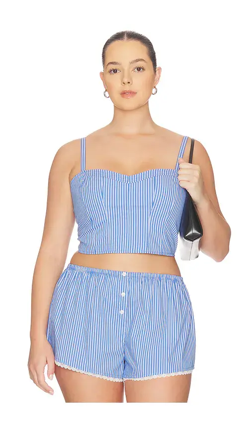 GOOD AMERICAN Poplin Bustier Cami Top | Thumbnail 2