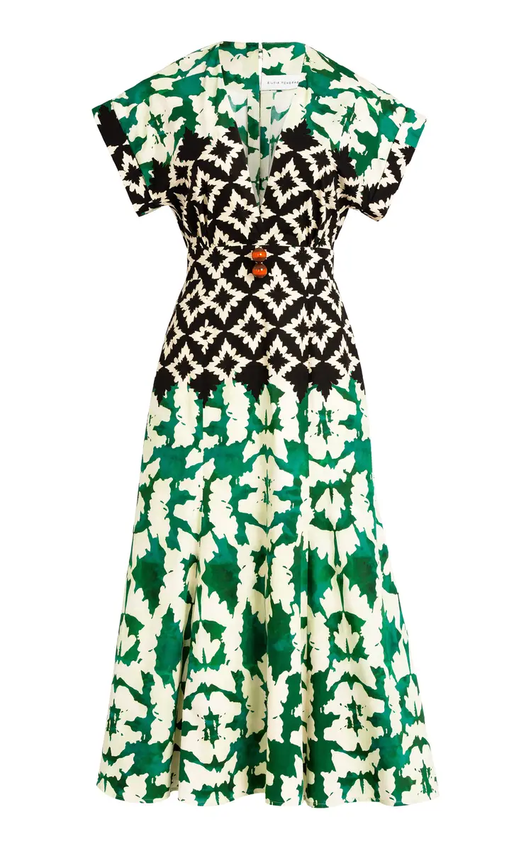 Silvia Tcherassi Sakura Cotton Midi Dress | Thumbnail 3 Silvia Tcherassi Sakura Cotton Midi Dress | Thumbnail 3