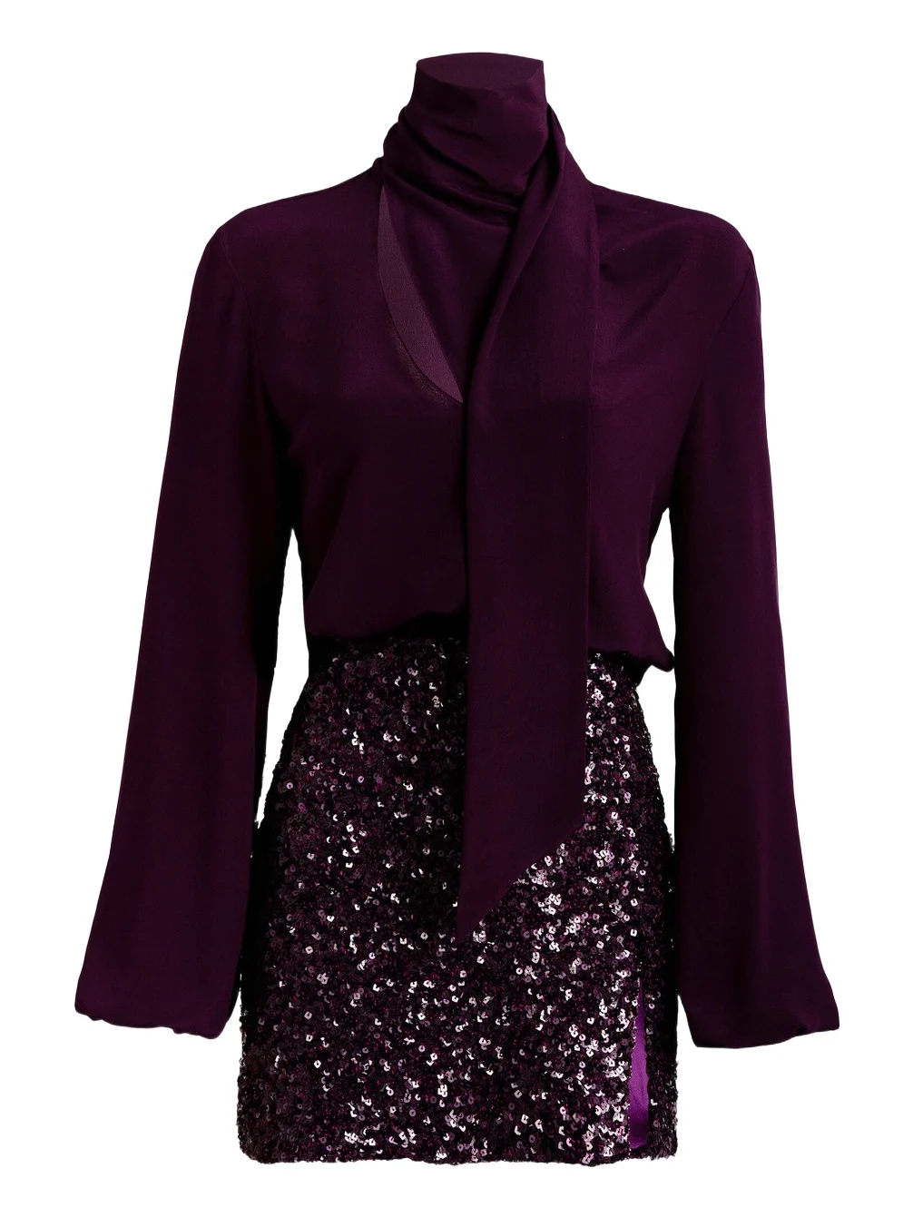 Faye Embellished Silk-Blend Mini Dress