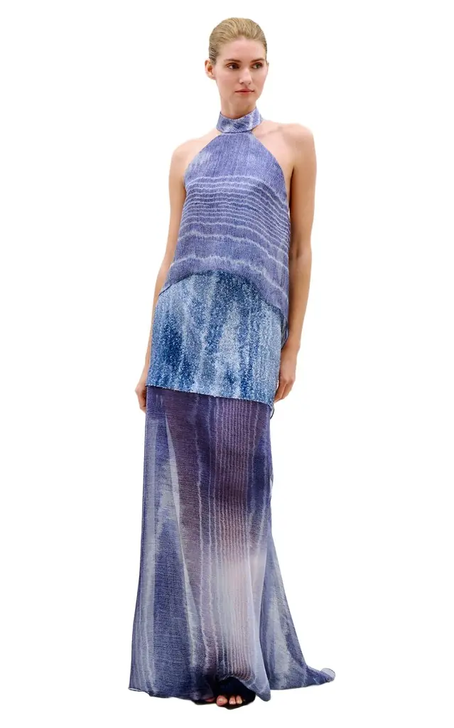 Silvia Tcherassi Flo Silk-Blend Halter Top