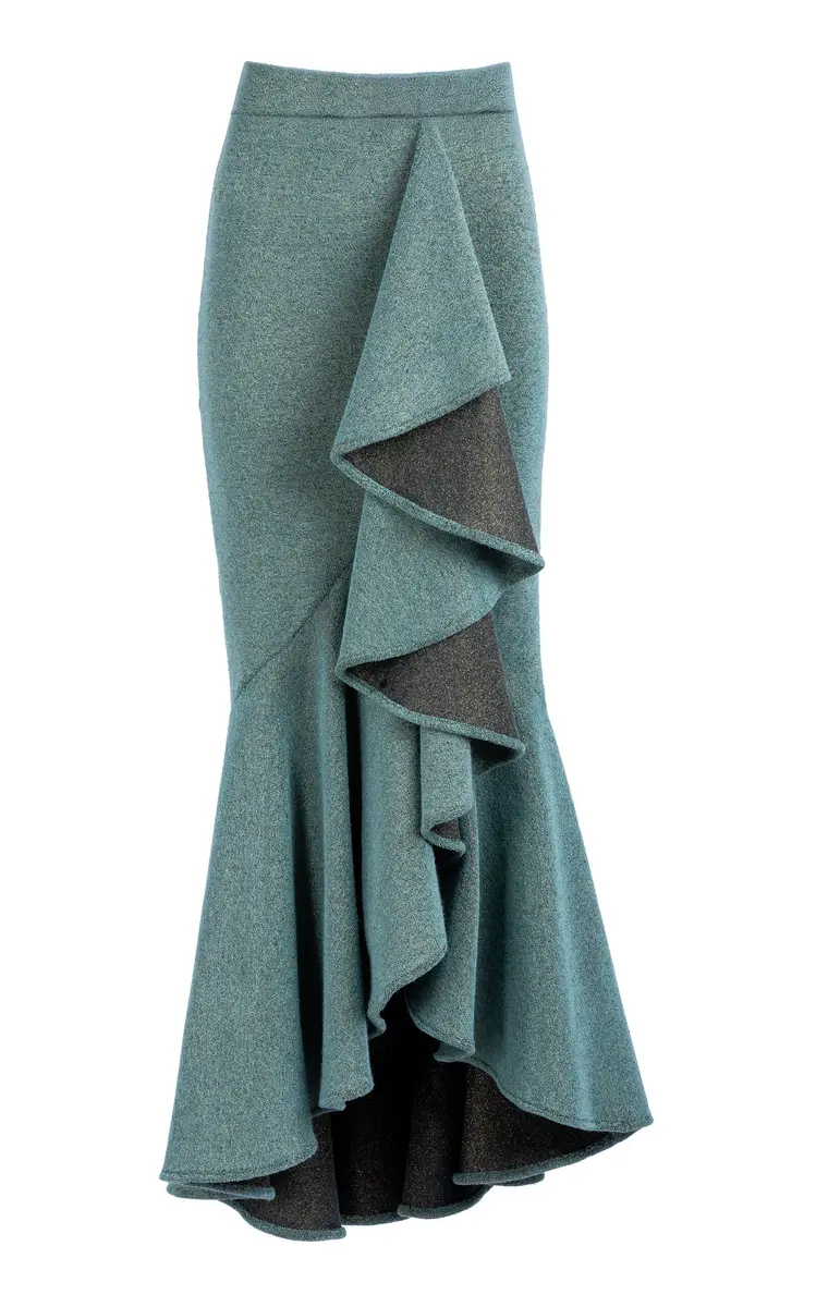 Silvia Tcherassi Bambolera Metallic Ruffled Maxi Skirt | Thumbnail 2 Silvia Tcherassi Bambolera Metallic Ruffled Maxi Skirt | Thumbnail 2