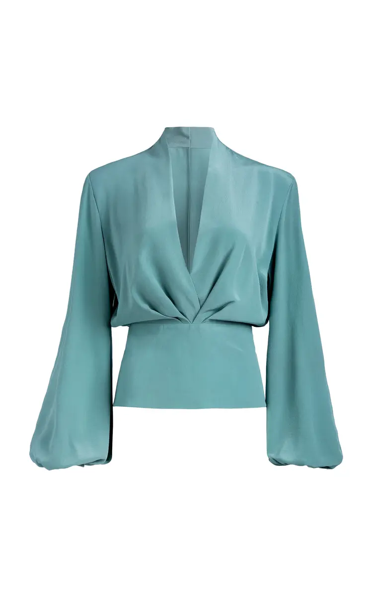 Silvia Tcherassi Delfina Silk Wrap Blouse | Thumbnail 3 Silvia Tcherassi Delfina Silk Wrap Blouse | Thumbnail 3