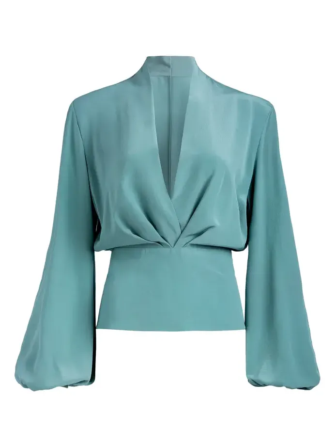 Delfina Silk Wrap Blouse