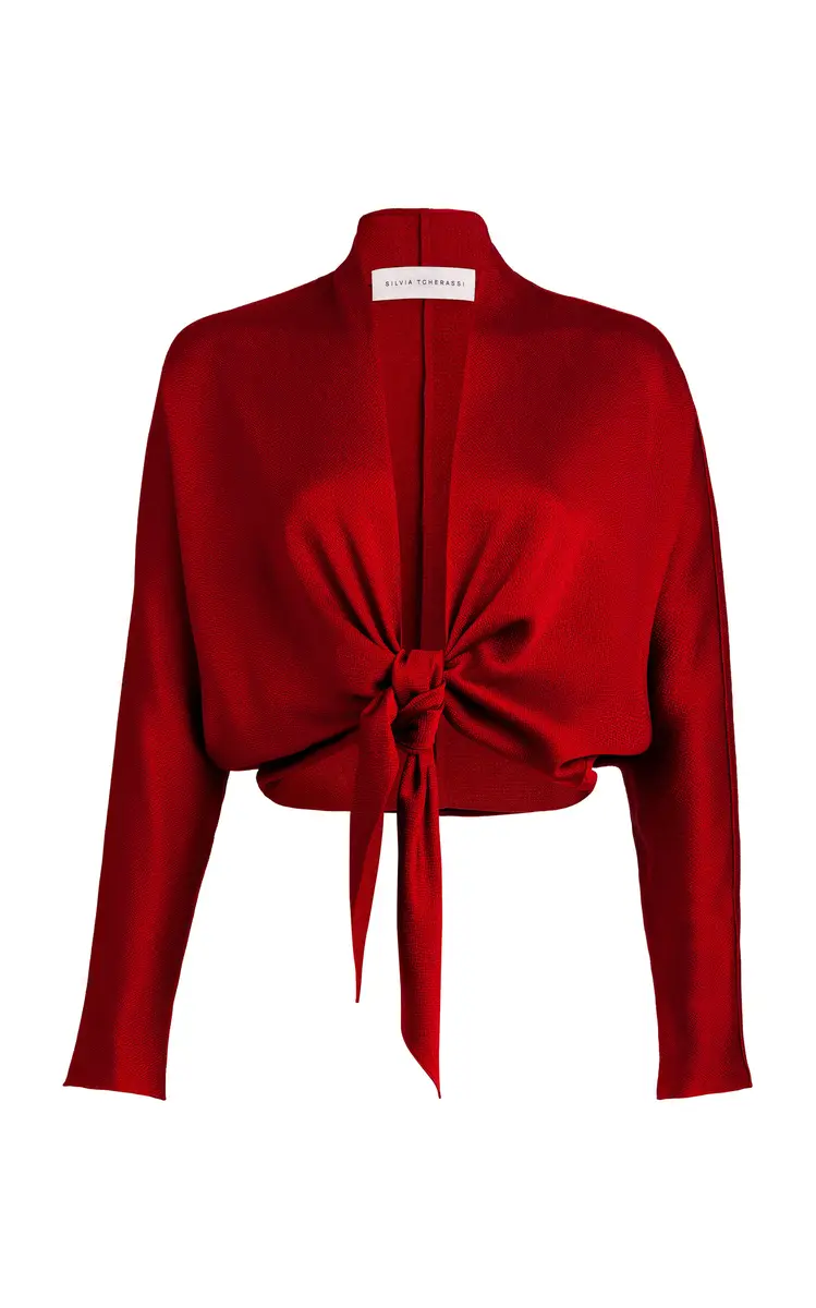 Silvia Tcherassi Reiko Tie-Front Blouse | Thumbnail 2