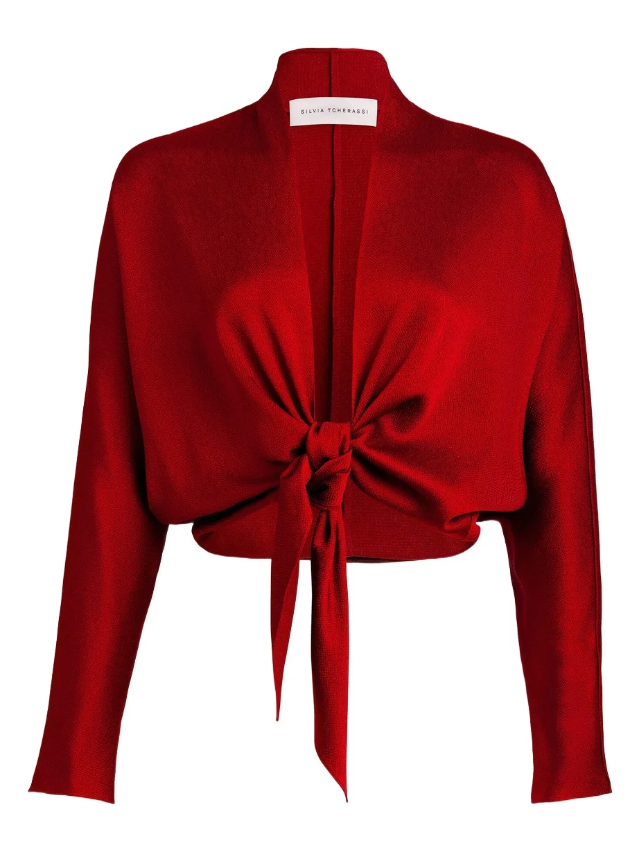 Silvia Tcherassi Reiko Tie-Front Blouse
