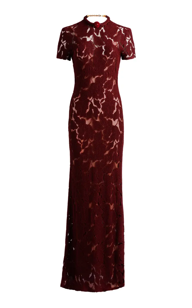 Silvia Tcherassi Rochelle Cotton-Blend Lace Maxi Dress