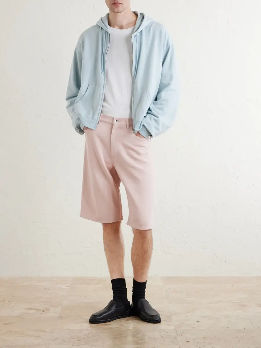 Auralee Wide-Leg Silk Shorts - Men | Thumbnail 2