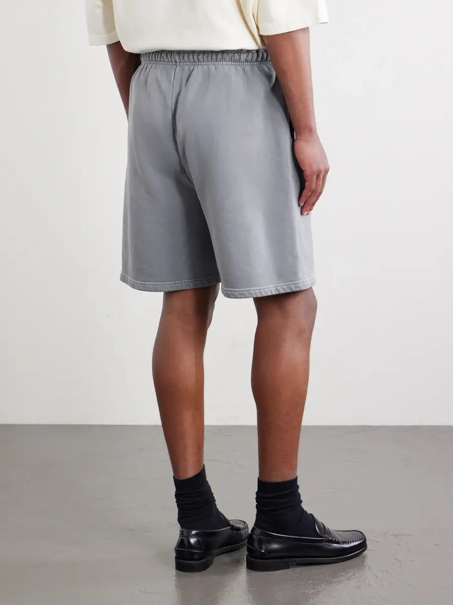 Willy Chavarria CCC Buffalo Straight-Leg Logo-Embroidered Cotton-Jersey Shorts - Men | Thumbnail 4