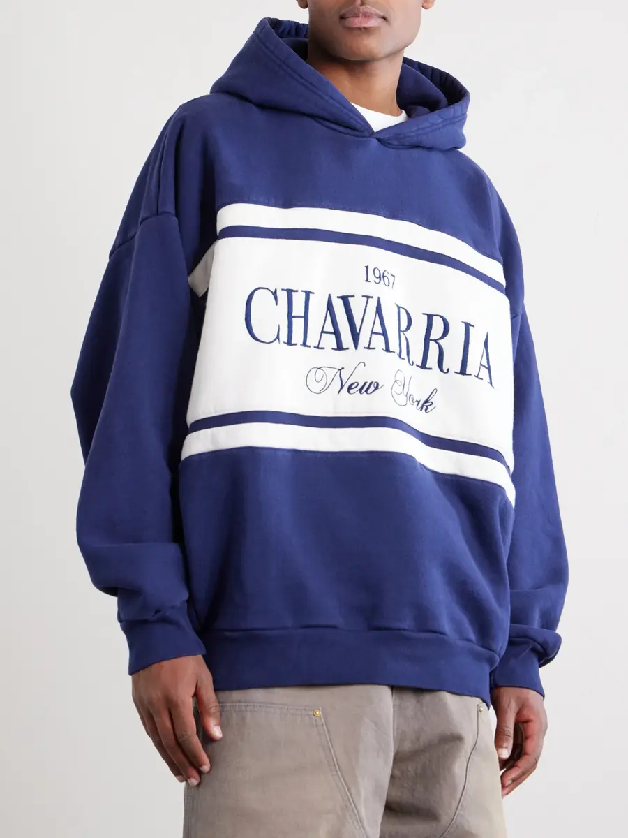 Willy Chavarria Gilroy Logo-Embroidered Cotton-Jersey Hoodie - Men | Thumbnail 3 Willy Chavarria Gilroy Logo-Embroidered Cotton-Jersey Hoodie - Men | Thumbnail 3